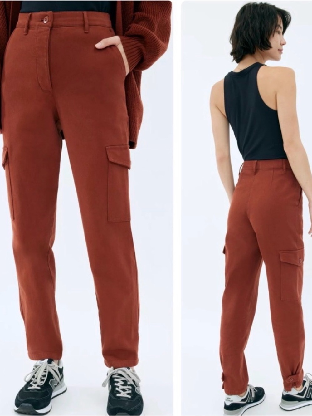 Aritzia Wilfred Free Modern Cargo Pants Rust Copper Size 4